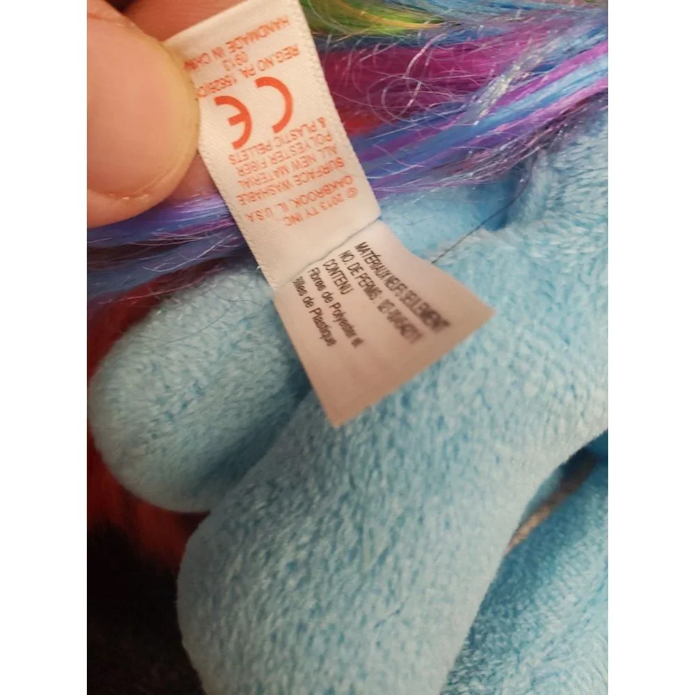 7 Inch Ty My Little Pony The Beanie Babies‎ Collection Rainbow Dash Plush - New